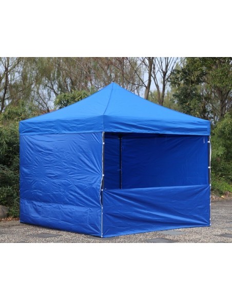 3x3 MT BLU Gazebo pieghevole impermeabile con pareti Acciaio 4cm - 6