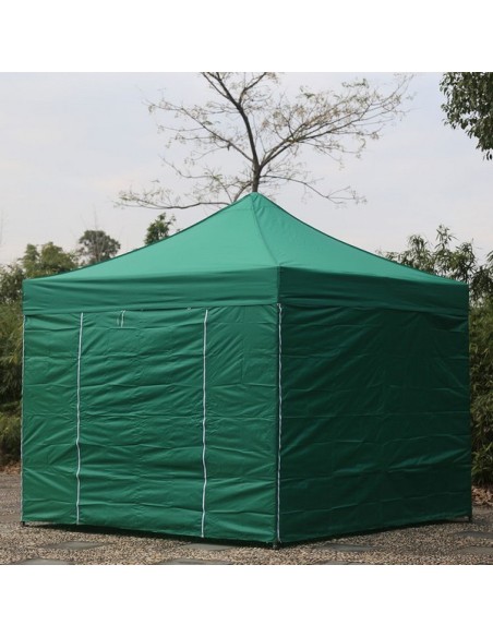 3x3 MT VERDE Gazebo pieghevole impermeabile con pareti Acciaio 4cm - 5