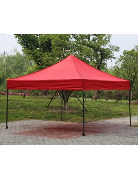 3x3 MT ROSSO Gazebo pieghevole impermeabile con pareti Acciaio 4cm - 4