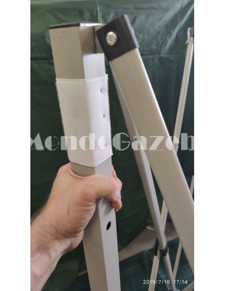 3x3 MT ROSSO Gazebo pieghevole impermeabile con pareti Acciaio 4cm - 19