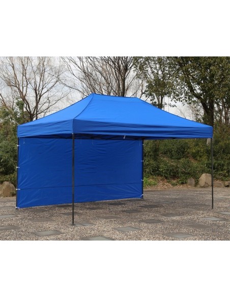 3X4.5 MT BLU Gazebo pieghevole impermeabile con pareti Acciaio 4cm - 5