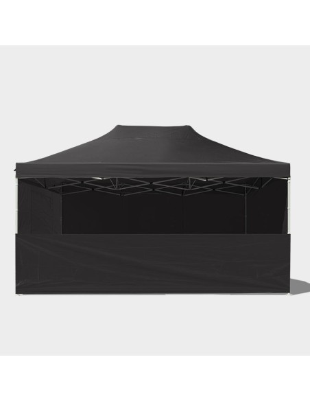 3X4.5 MT NERO Gazebo pieghevole impermeabile con pareti Acciaio 4cm - 15