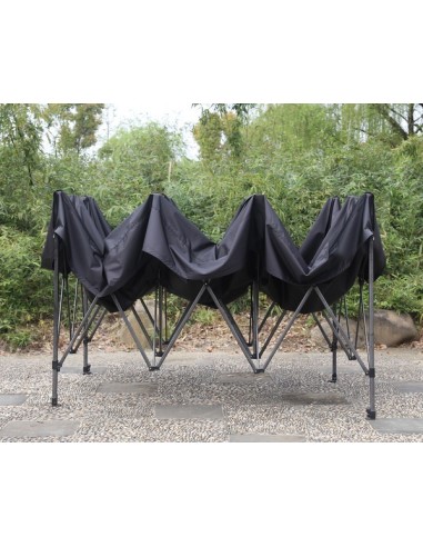 3X4.5 MT NERO Gazebo pieghevole impermeabile con pareti Acciaio 4cm - 2