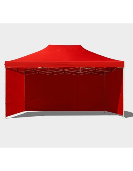 3X4.5 MT ROSSO Gazebo pieghevole impermeabile con pareti Acciaio 4cm - 10