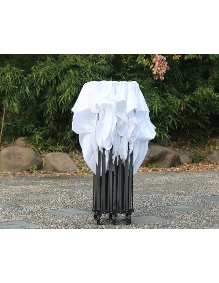 3x6 MT BIANCO Gazebo pieghevole impermeabile con pareti Acciaio 4cm - 4