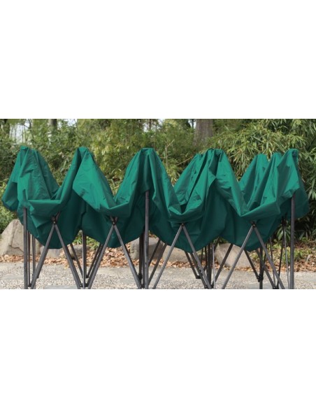 3x6 MT VERDE Gazebo pieghevole impermeabile con pareti Acciaio 4cm - 4