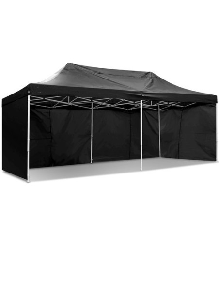 3x6 MT NERO Gazebo pieghevole impermeabile con pareti Acciaio 4cm - 17