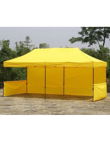 3x6 MT GIALLO Gazebo pieghevole impermeabile con pareti Acciaio 4cm - 6