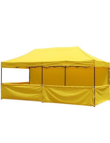 3x6 MT GIALLO Gazebo pieghevole impermeabile con pareti Acciaio 4cm - 7