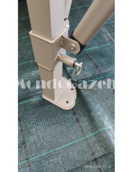 6x3 MT BIANCO Gazebo pieghevole impermeabile con pareti finestrate Acciaio 4cm - 30