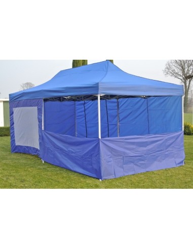 6x3 MT BLU Gazebo pieghevole impermeabile con pareti finestrate Acciaio 4cm - 25