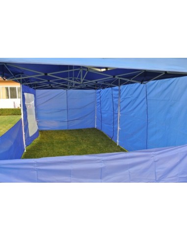 6x3 MT BLU Gazebo pieghevole impermeabile con pareti finestrate Acciaio 4cm - 28