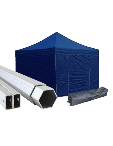 Gazebo 4x4 mt richiudibile automatico e pieghevole a fisarmonica  IMPERMEABILE con TETTO BIANCO - serie ELEGANT