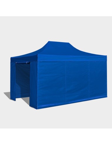 3x4.5 MT BLU Gazebo pieghevole impermeabile con pareti Acciaio 3cm - 12