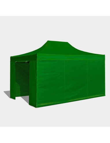 3x4.5 MT VERDE Gazebo pieghevole impermeabile con pareti Acciaio 3cm - 13