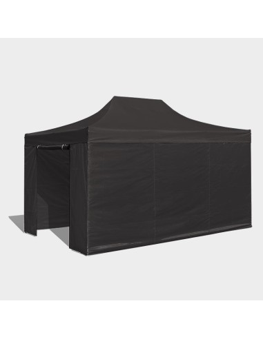 3x4.5 MT NERO Gazebo pieghevole impermeabile con pareti Acciaio 3cm - 14