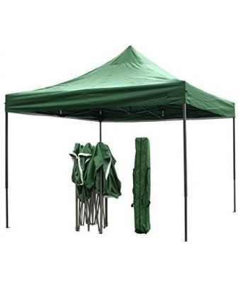 Gazebo pieghevole 3x3mt Hobby mercatini colore VERDE - 1