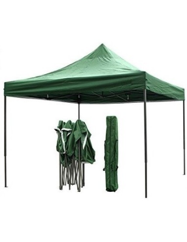 Gazebo pieghevole 3x3mt Hobby mercatini colore VERDE - 1