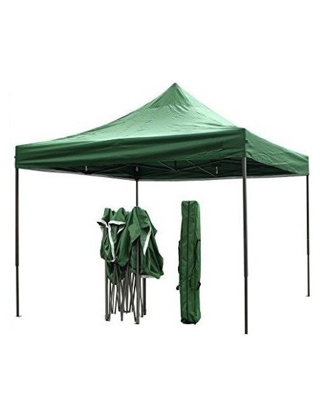Gazebo pieghevole 3x3mt Hobby mercatini colore VERDE - 1
