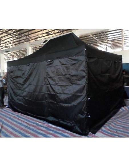 3x4.5 MT NERO Gazebo pieghevole impermeabile con pareti Acciaio 3cm - 11