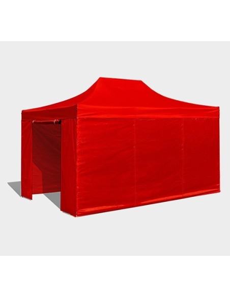 3x4.5 MT ROSSO Gazebo pieghevole impermeabile con pareti Acciaio 3cm - 9