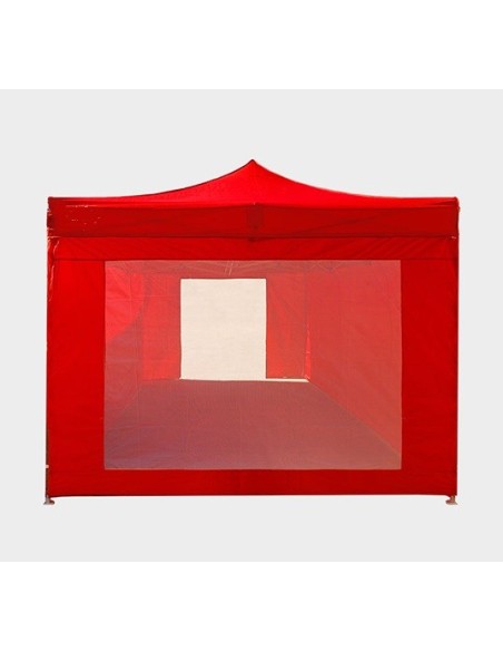 3x4.5 MT ROSSO Gazebo pieghevole impermeabile con pareti Acciaio 3cm - 12