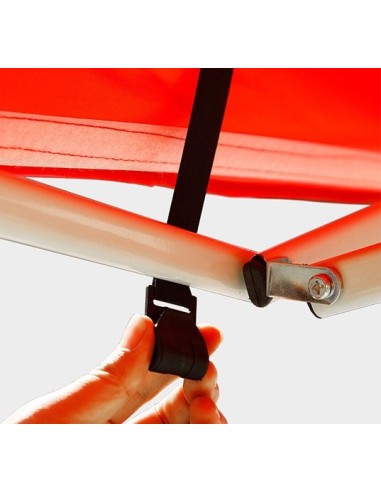 3x4.5 MT ROSSO Gazebo pieghevole impermeabile con pareti Acciaio 3cm - 18