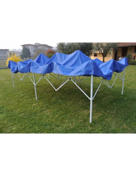 6x3 MT BLU Gazebo richiudibile impermeabile con pareti Acciaio 3cm - 24