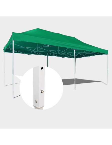 3x6 MT VERDE Gazebo pieghevole impermeabile con pareti Acciaio 3cm - 14