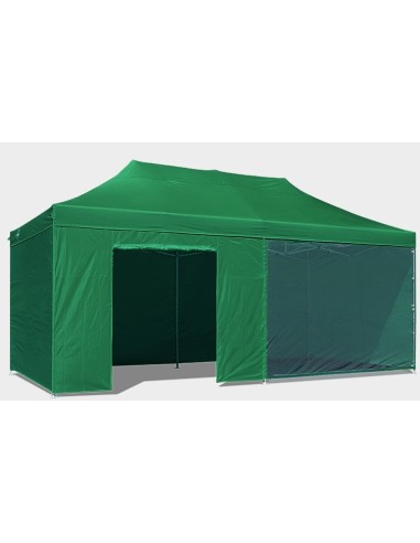 3x6 MT VERDE Gazebo pieghevole impermeabile con pareti Acciaio 3cm - 18