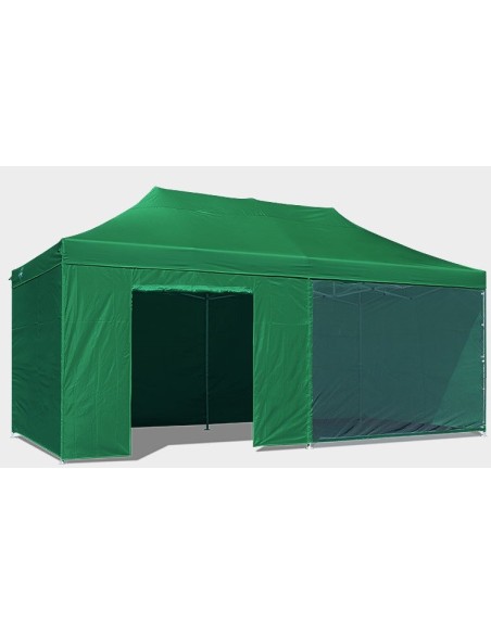 3x6 MT VERDE Gazebo pieghevole impermeabile con pareti Acciaio 3cm - 18