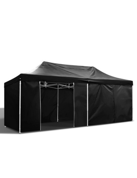 3x6 MT NERO Gazebo pieghevole impermeabile con pareti Acciaio 3cm - 16