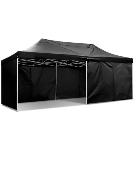 3x6 MT NERO Gazebo pieghevole impermeabile con pareti Acciaio 3cm - 21