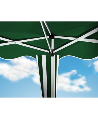 Gazebo pieghevole 3x3mt Hobby mercatini colore VERDE - 1 2