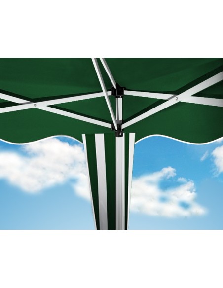 Gazebo pieghevole 3x3mt Hobby mercatini colore VERDE - 2