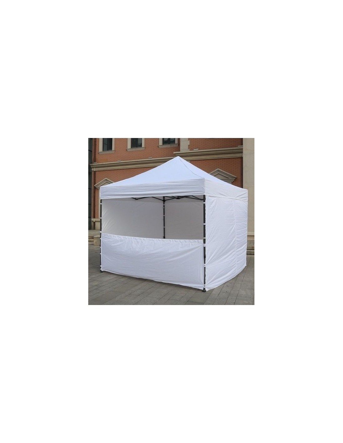 Gazebo pieghevole professionale 3x3 - Telaio acciaio 3 cm - Bianco