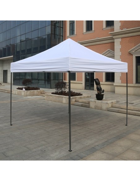 3x3 MT BIANCO Gazebo pieghevole impermeabile con pareti Acciaio 3cm - 4