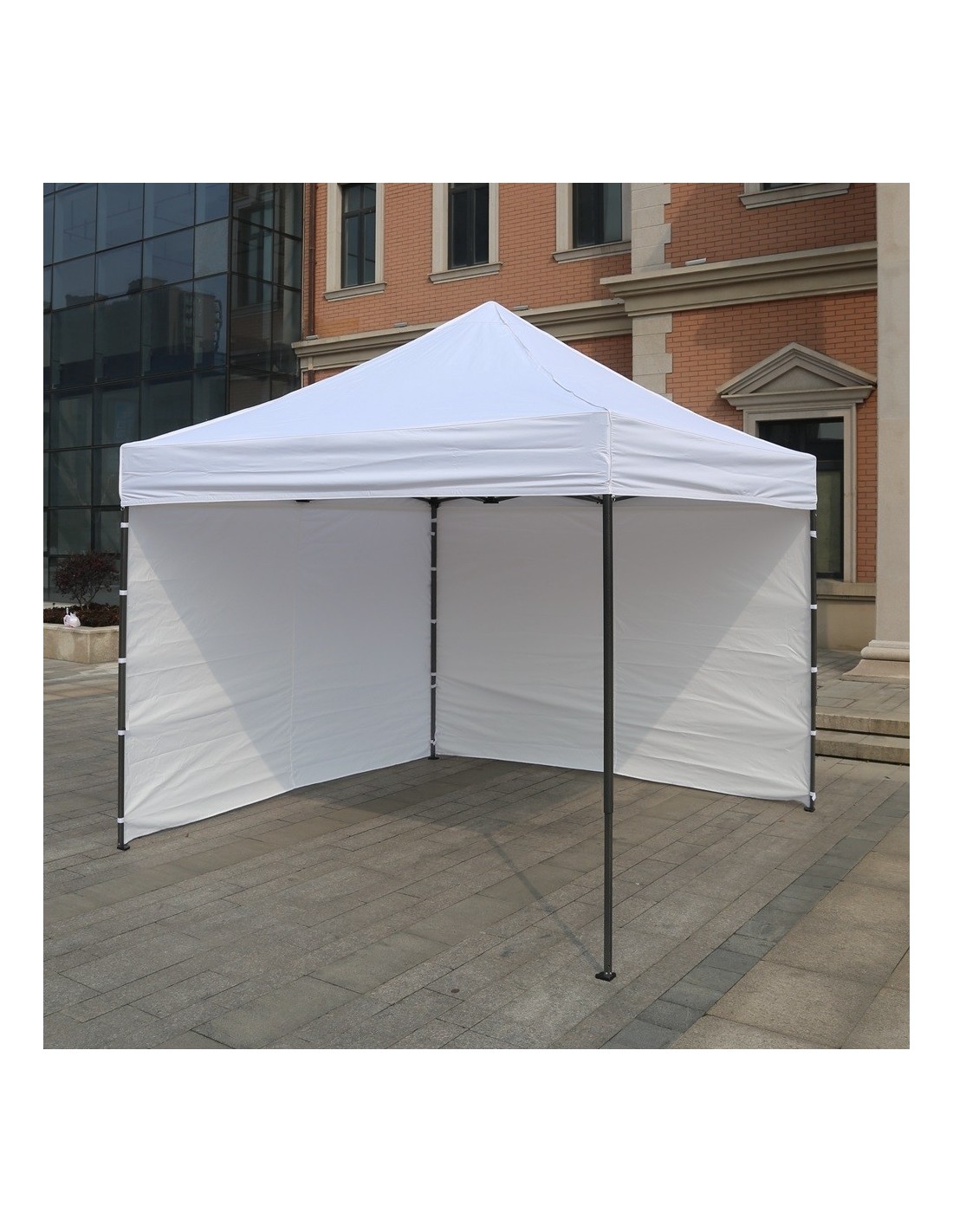 Gazebo pieghevole professionale 2x2mt - Acciaio 3cm - Bianco