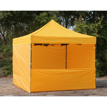 Gazebo pieghevole professionale 3x3mt - Acciaio 3cm - Giallo