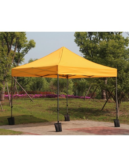 3x3 MT GIALLO Gazebo pieghevole impermeabile con pareti Acciaio 3cm - 6