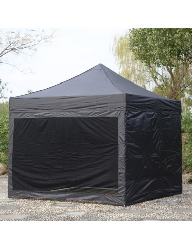 3x3 MT NERO Gazebo pieghevole impermeabile con pareti Acciaio 3cm - 3