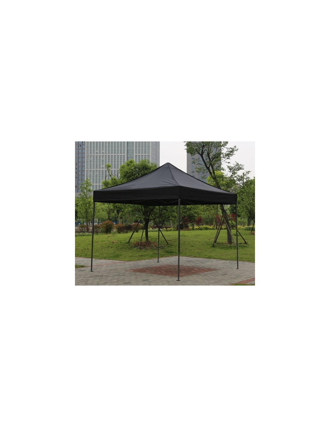 Gazebo pieghevole professionale 3x3mt Nero Acciaio 3cm - Gazebo Pieghevole