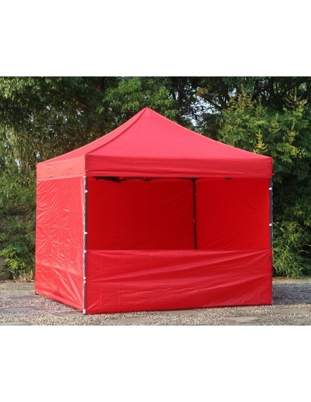 3x3 MT ROSSO Gazebo pieghevole impermeabile con pareti Acciaio 3cm - 2