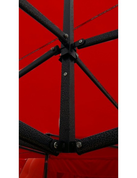 3x3 MT ROSSO Gazebo pieghevole impermeabile con pareti Acciaio 3cm - 24