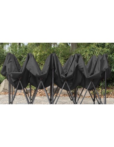 3x6 MT NERO Gazebo pieghevole impermeabile con pareti Acciaio 3cm - 3