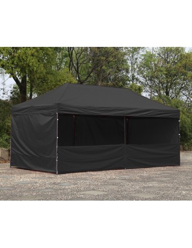 3x6 MT NERO Gazebo pieghevole impermeabile con pareti Acciaio 3cm - 4