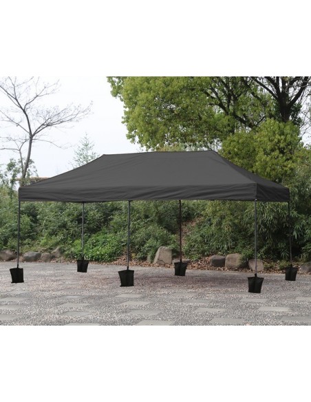 3x6 MT NERO Gazebo pieghevole impermeabile con pareti Acciaio 3cm - 7