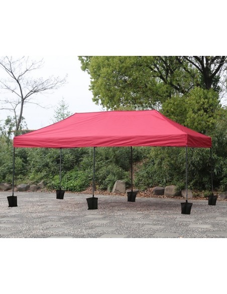 3x6 MT ROSSO Gazebo pieghevole impermeabile con pareti Acciaio 3cm - 2