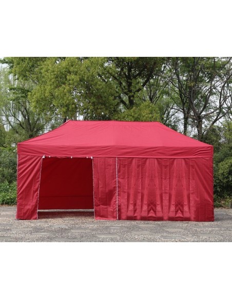 3x6 MT ROSSO Gazebo pieghevole impermeabile con pareti Acciaio 3cm - 8