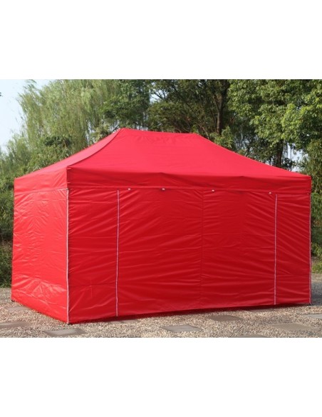 3x6 MT ROSSO Gazebo pieghevole impermeabile con pareti Acciaio 3cm - 9